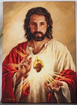 Frameless Canvas-Sacred Heart Of Jesus (10" x 14")