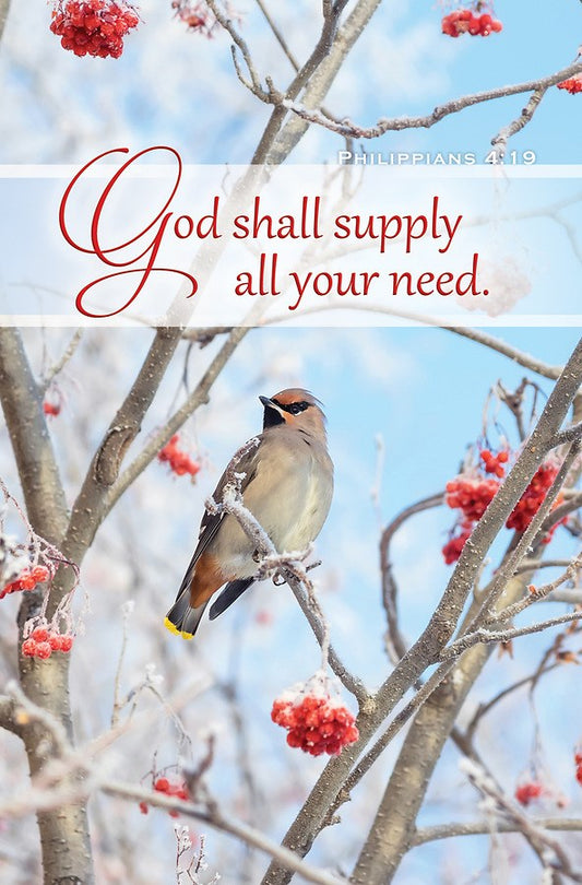 Bulletin-God Shall Supply All Your Need (Philippians 4:19) (Pack Of 100)