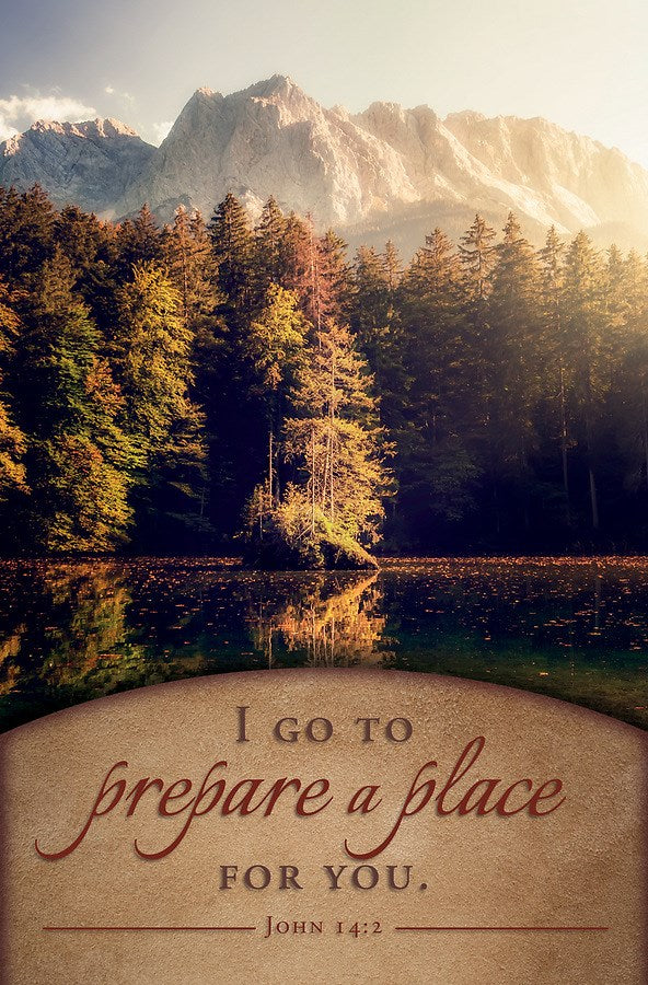 Bulletin-I Go To Prepare A Place For You/Pine Trees & Mountains (John 14:2) (Pack Of 100)