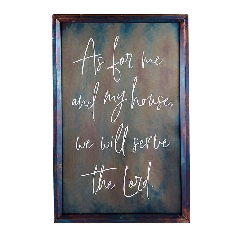 Wall Art-Metal-As For Me And My House (15" x 23")