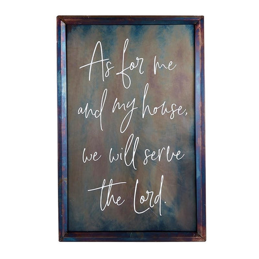 Wall Art-Metal-As For Me And My House (15" x 23")