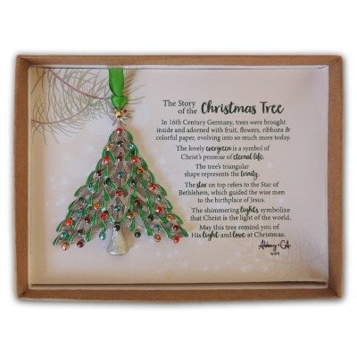 Ornament-Christmas Tree/Story Card & Gift Box