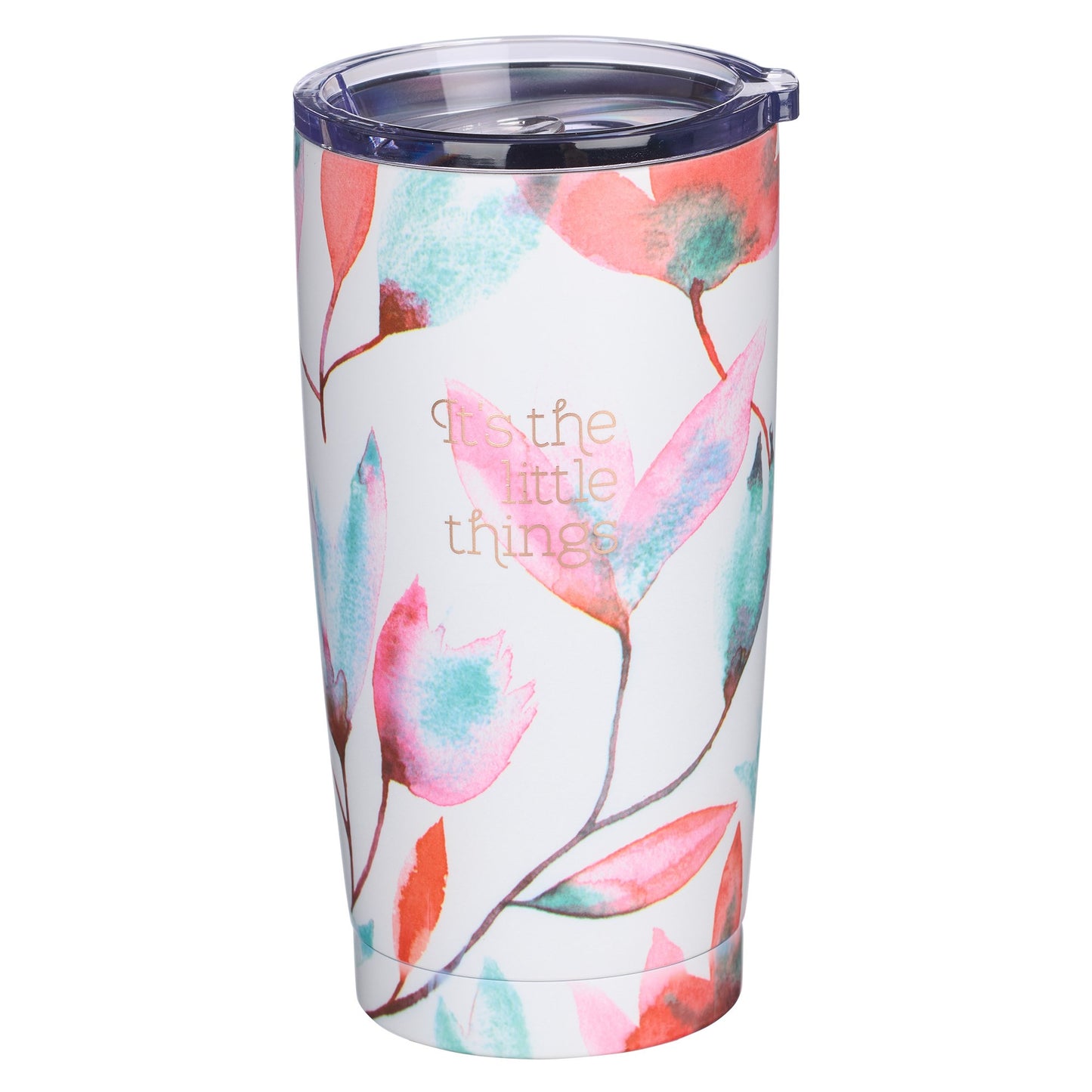 Travel Mug Pink Petals it's the Little Things (Stainless)