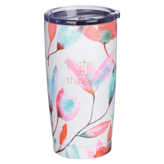 Travel Mug Pink Petals it's the Little Things (Stainless)