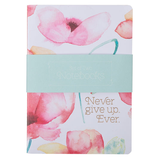 Notebook Set-Coral Poppies (Set Of 2)