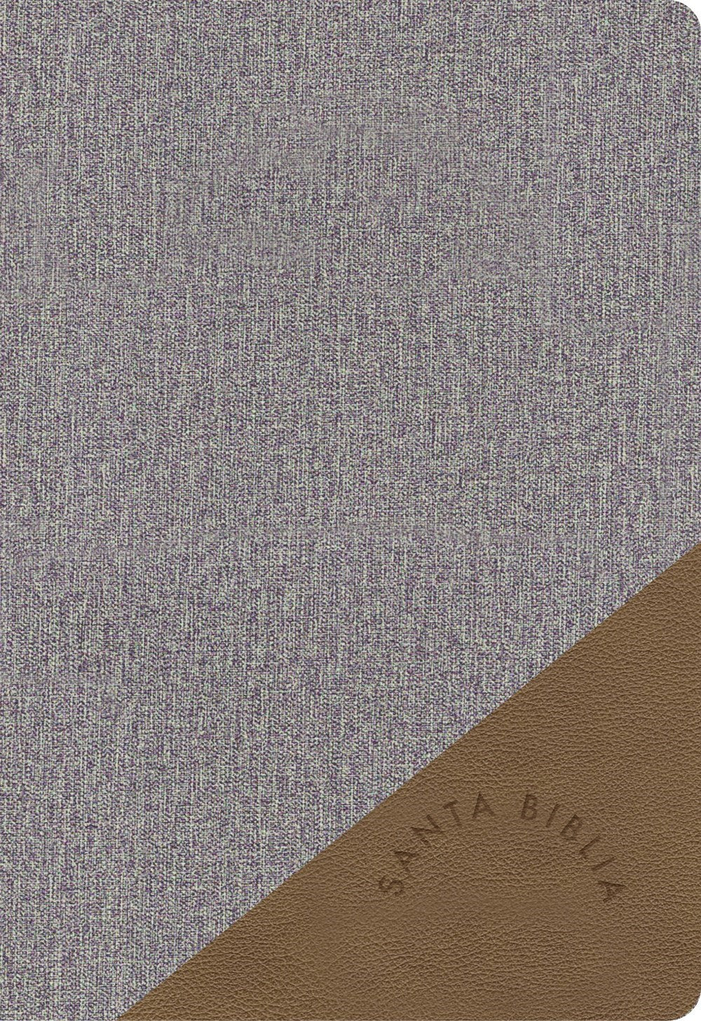 RVR 1960 Biblia Letra Grande Tamano Manual (Hand Size Giant Print)-Brown/Gray LeatherTouch