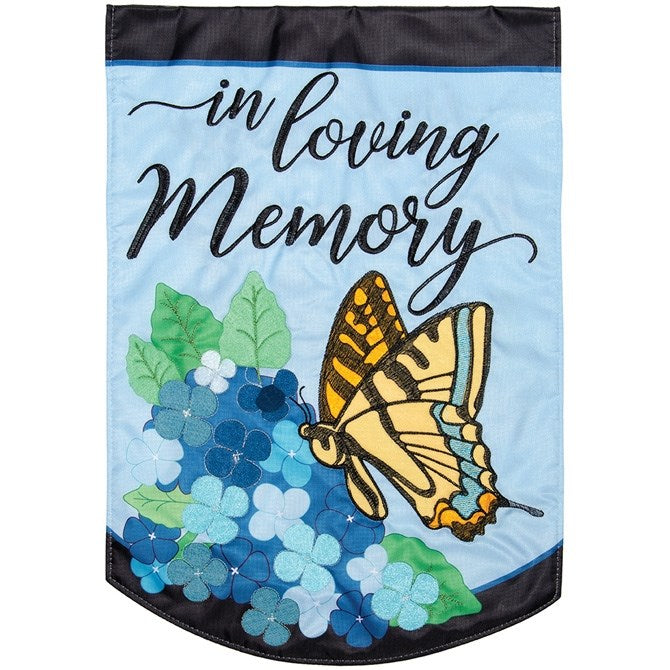 Flag-Garden-Applique-Loving Memory (12.5" x 18")