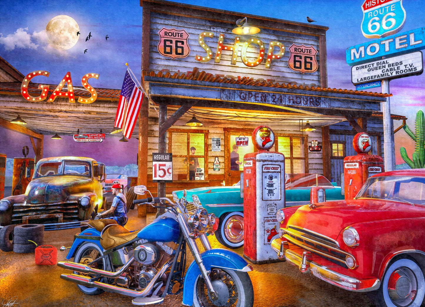 Jigsaw Puzzle-Route 66 (1000 Pieces)