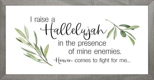Framed Art-I Raise A Hallelujah (8 x 16)