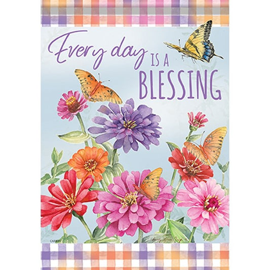 Flag-Garden-Durasoft-Zinnias And Butterflies (12.5" x 18")