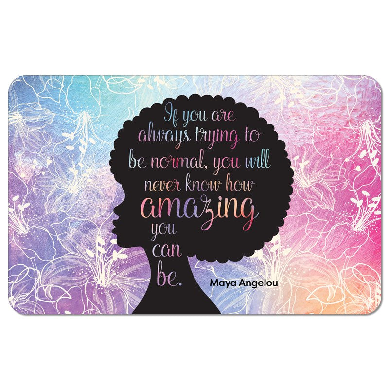 Floor Mat-Memory Foam-Maya Angelou Amazing Mat (17" x 29")