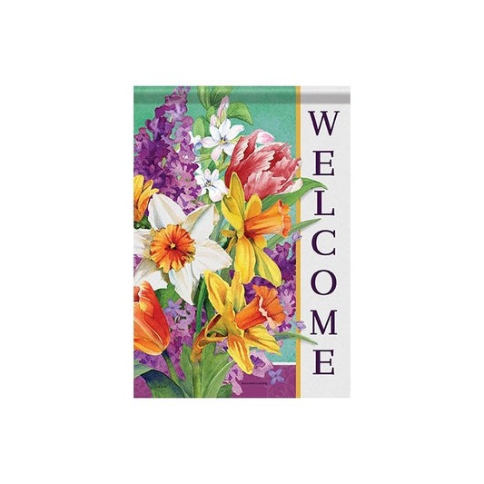 Flag-Garden-Durasoft-Welcome Garden/Easter Flowers (12.5" x 18")
