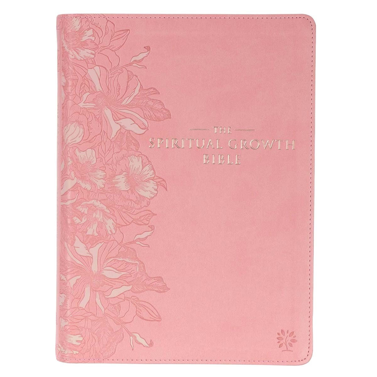 NLT Spiritual Growth Bible-Pink Faux Leather Indexed