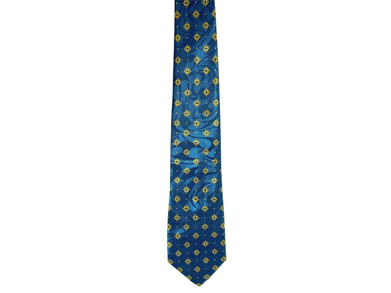 Tie-Compass-Polyester-Blue/Gold