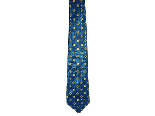 Tie-Compass-Polyester-Blue/Gold