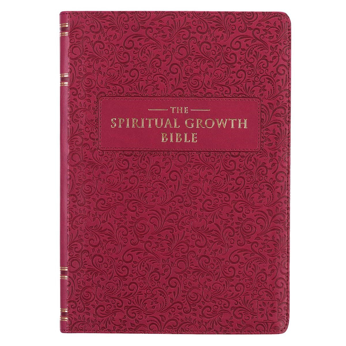 NLT Spiritual Growth Bible-Berry Faux Leather