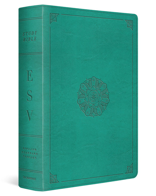ESV Study Bible-Turquoise Emblem Design TruTone