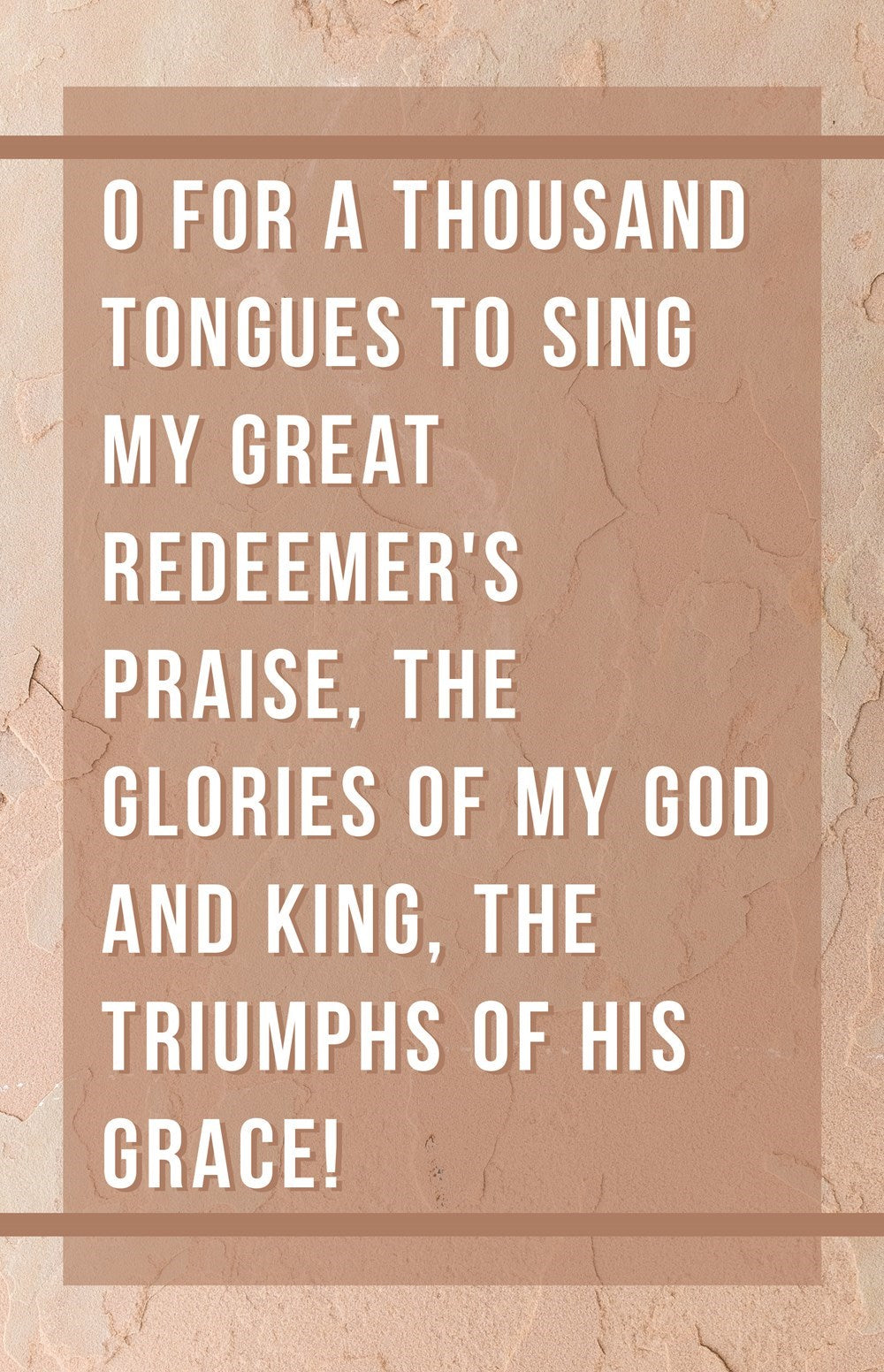 Bulletin-O For A Thousand Tongues To Sing My Great Redeemers Praise (Pack Of 100)