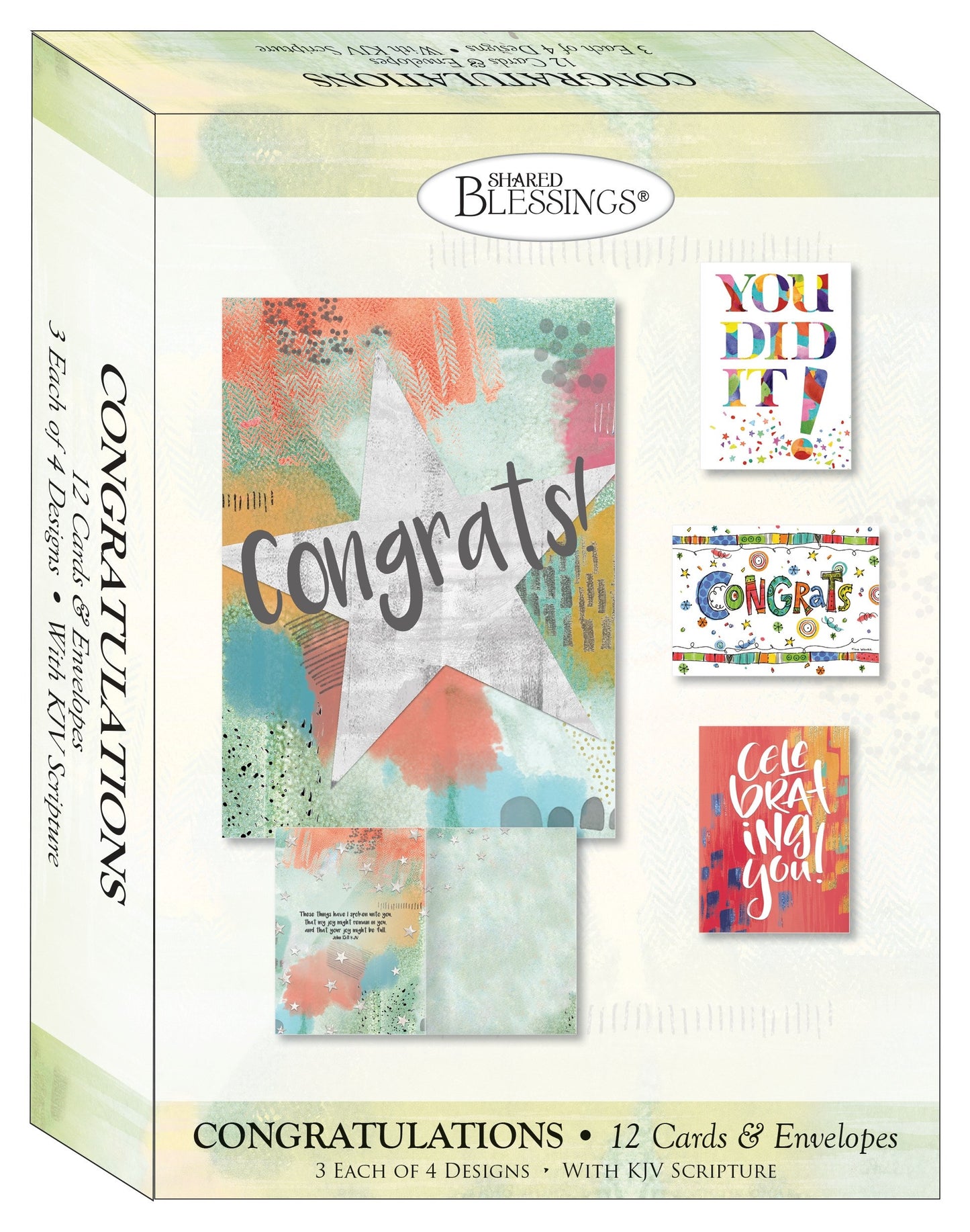 Boxed Card-Congratulations: You Did It! (Shared Blessings) (Box Of 12)