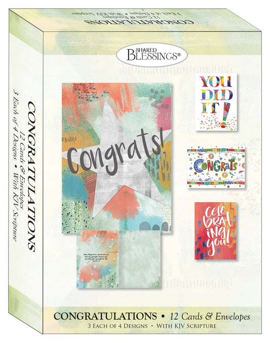 Boxed Card-Congratulations: You Did It! (Shared Blessings) (Box Of 12)