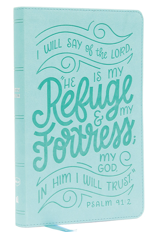 NKJV Thinline Youth Edition Bible  Verse Art Cover Collection (Comfort Print)-Teal Leathersoft