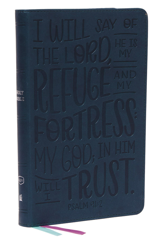 KJV Thinline Youth Edition Bible  Verse Art Cover Collection (Comfort Print)-Teal Leathersoft