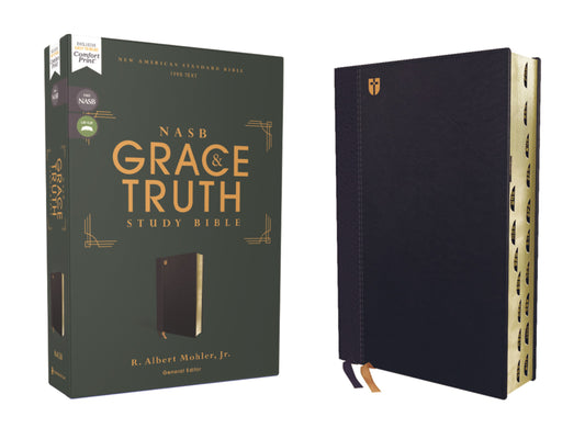 NASB 1995 The Grace And Truth Study Bible (Comfort Print)-Navy Leathersoft Indexed