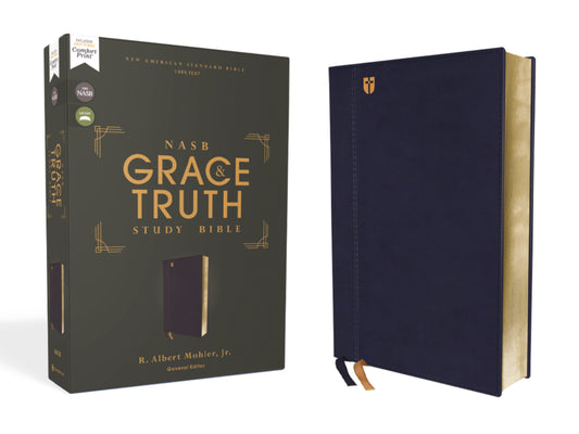 NASB 1995 The Grace And Truth Study Bible (Comfort Print)-Navy Leathersoft