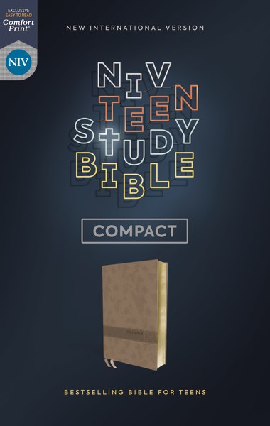 NIV Teen Study Bible/Compact (Comfort Print)-Brown Leathersoft