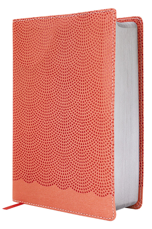NIrV Giant Print Compact Bible (Comfort Print)-Peach Leathersoft