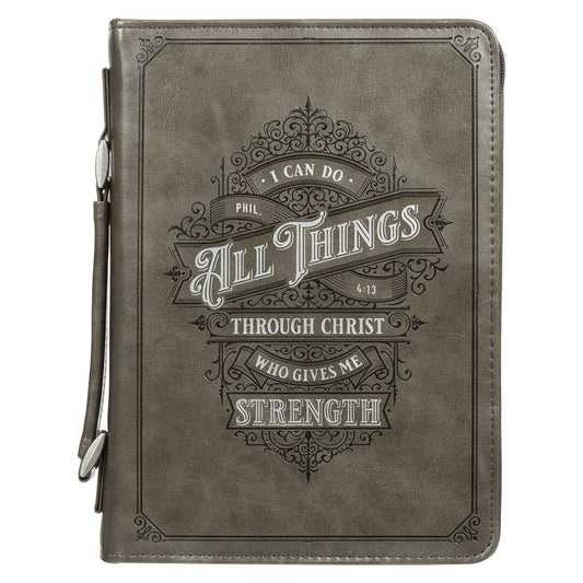 Bible Cover-All Things Philippians 4:13-MED