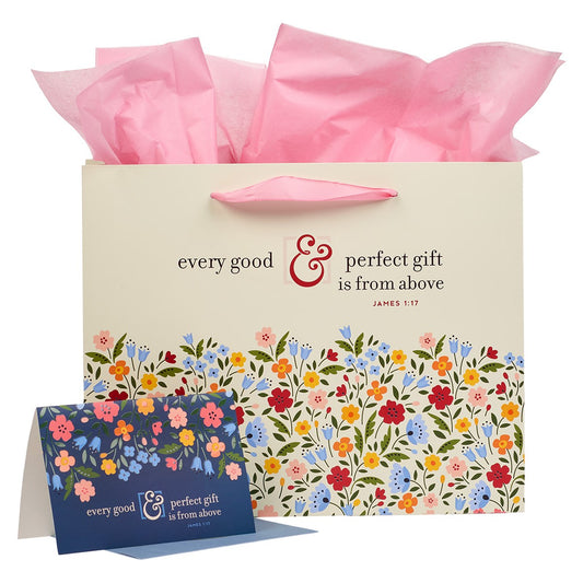 Gift Bag-Every Good & Perfect Gift James 1:17-Large (Set Of 3)