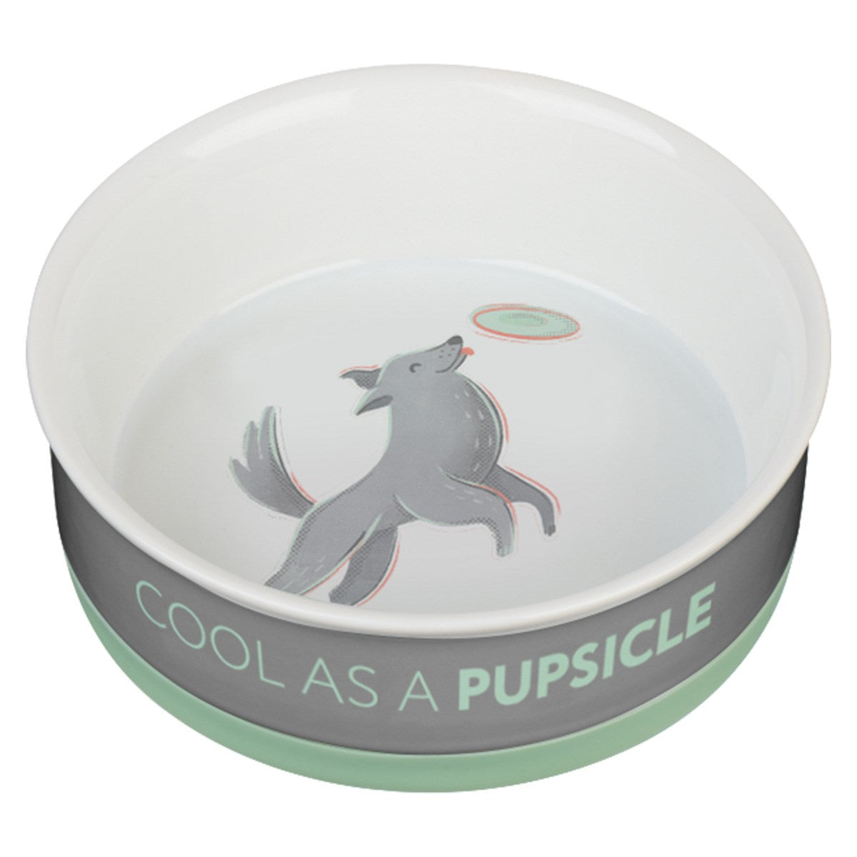 Pet-Bowl-Cool as a Pupsicle-Small-Gray