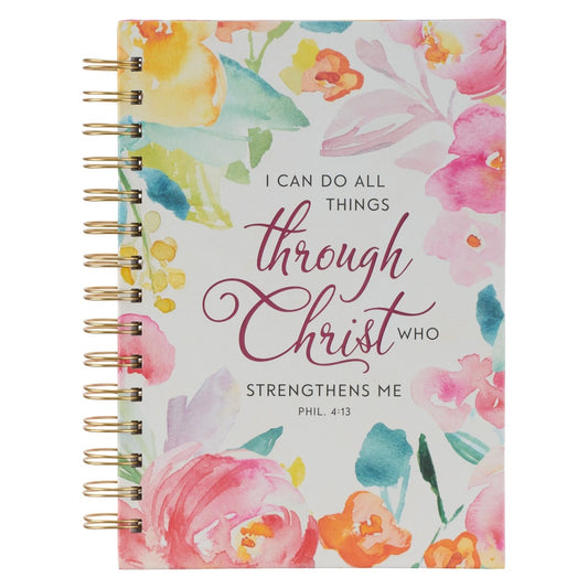 Journal Wirebound LG All Things Through Christ Phil 4:13