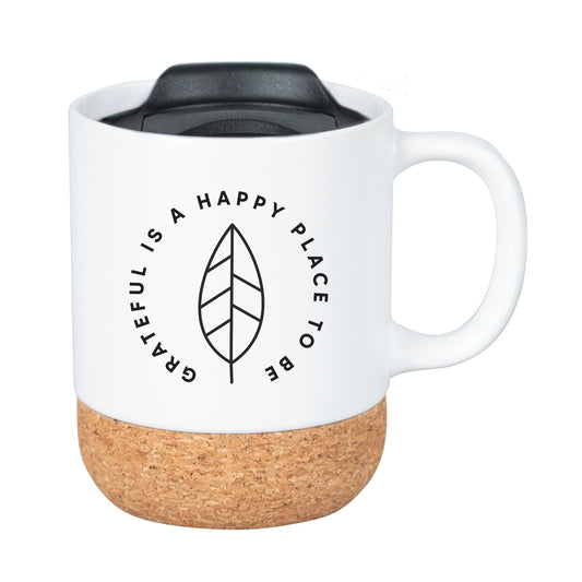 Mug-Cork-Grateful Is A Happy Place