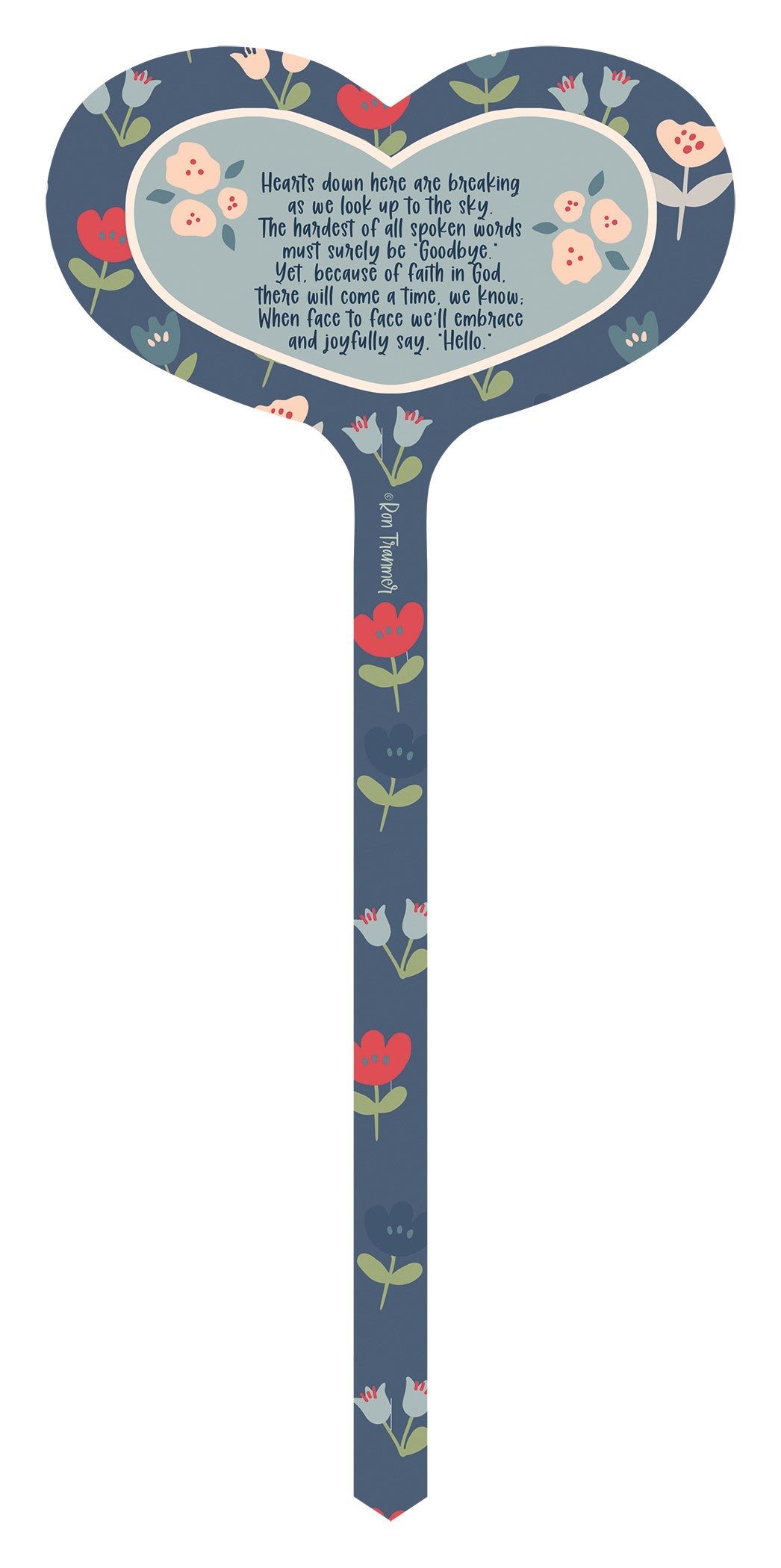 Garden Stake-Hearts Down Here