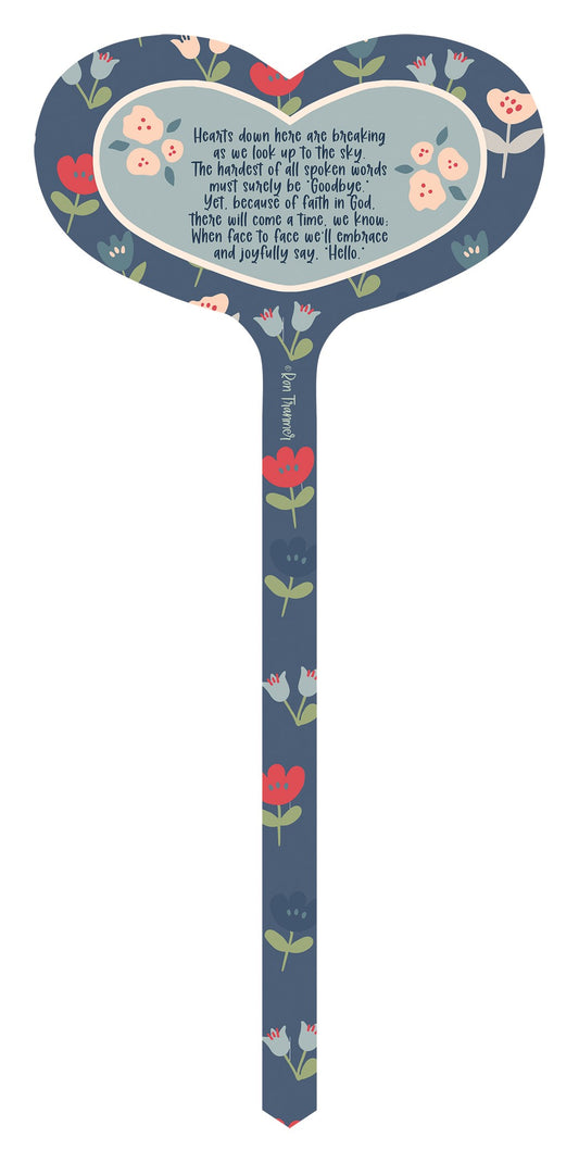 Garden Stake-Hearts Down Here