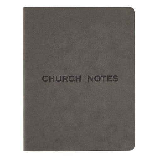 Journal-Church Notes-Suede Cover w/Tie (7" x 9")