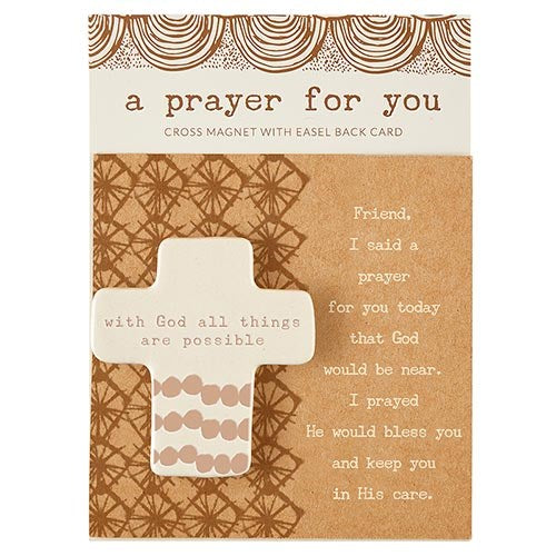 Prayer For You Magnet w/Easel Back Card-Friend (4" SQ)