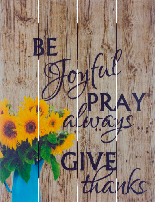 Rustic Pallet Art-Give Thanks-Brown (9 x 12)