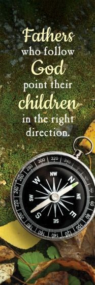 Bookmark-Fathers Who Follow God Point To Their Children (Proverbs 16:9) (Pack Of 25)