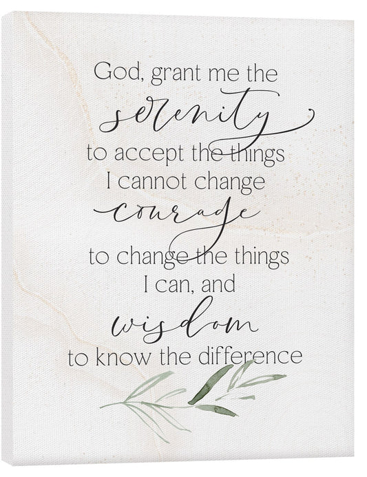 Wall Canvas-Serenity Prayer (12" x 15.75")