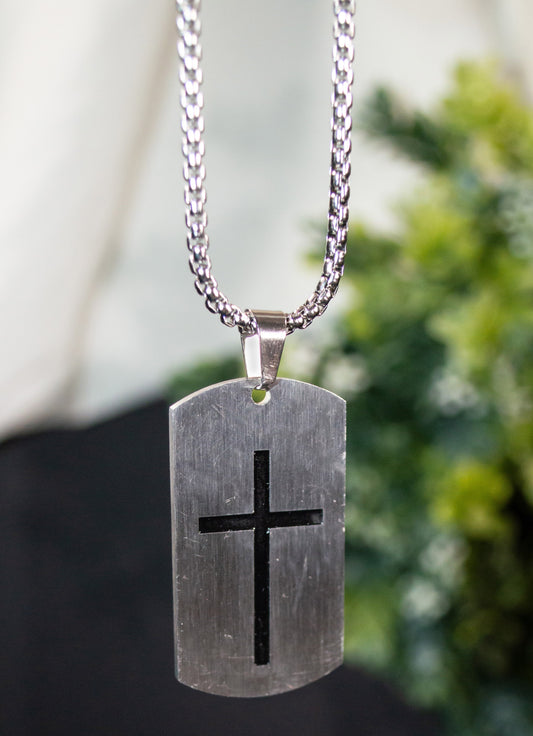 Necklace-Cross-Be Strong (24")