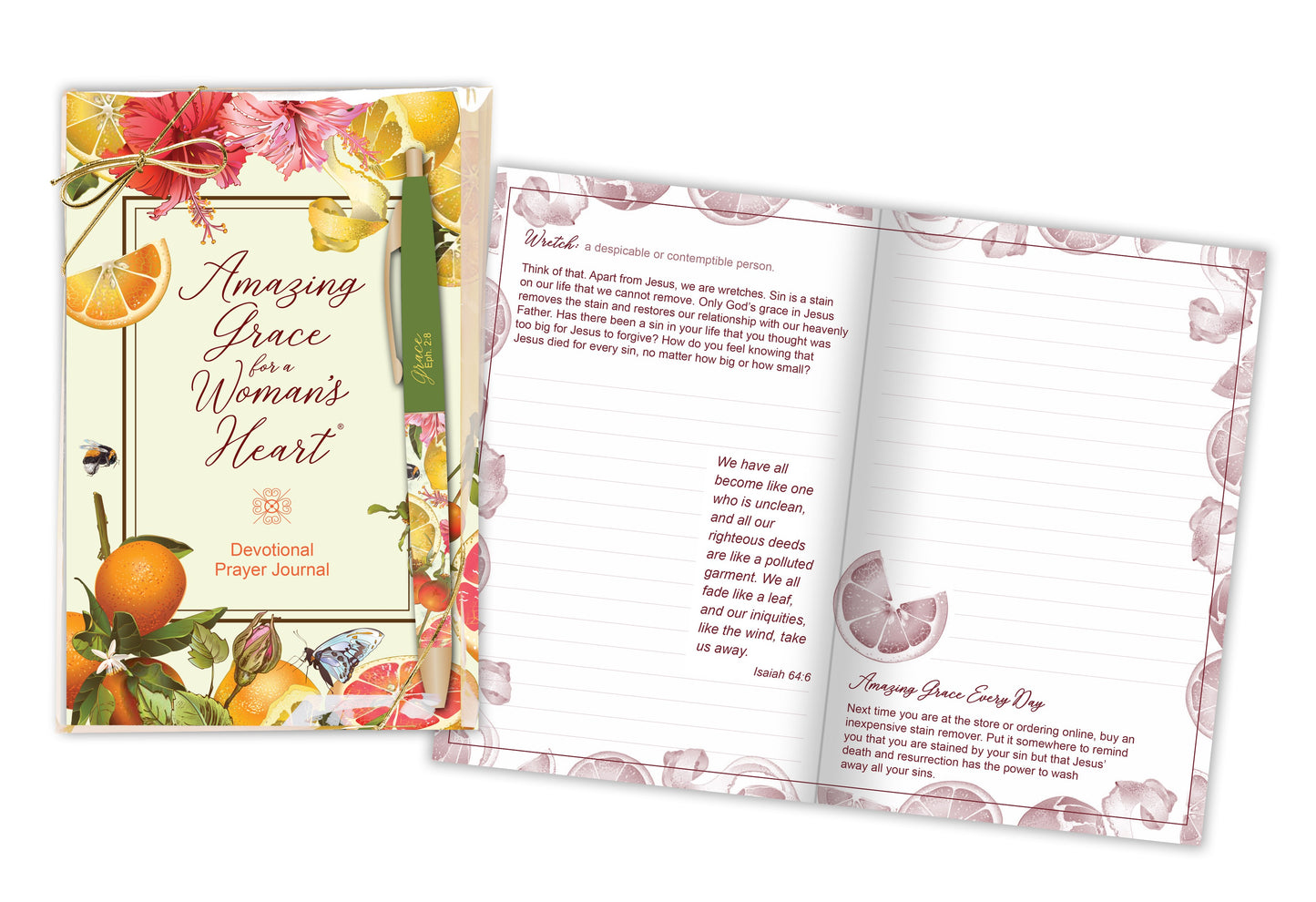 Prayer Journal & Pen Gift Set-Amazing Grace (ESV)