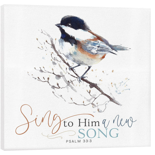 Canvas-Sing To Him A New Song (11 x 11)