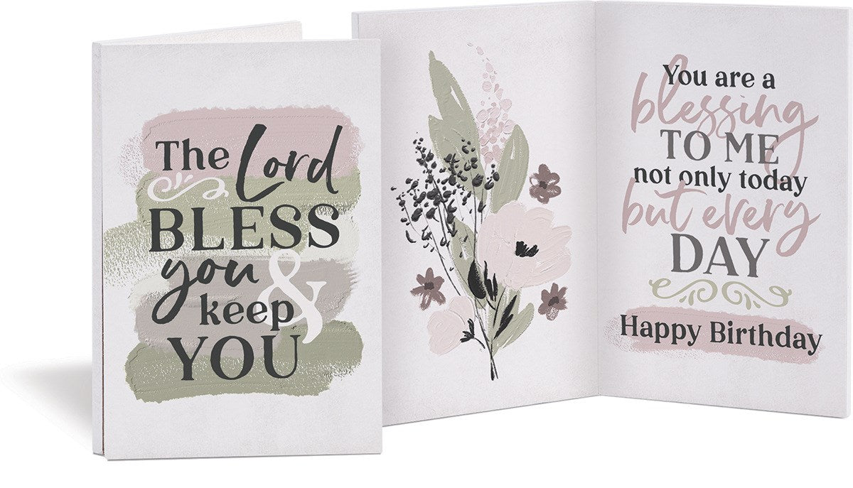 Keepsake Card-The Lord Bless You (8" x 6")