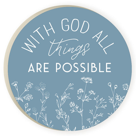 Coaster-With God All Things Are Possible (Pack Of 6)