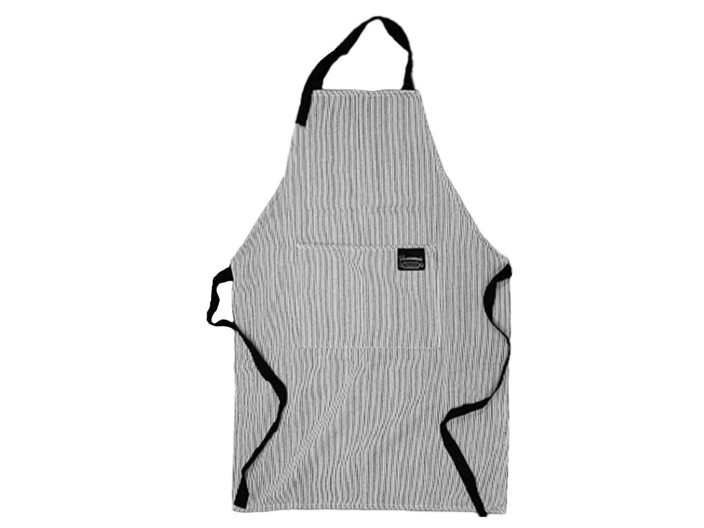 Apron-Homemade Memories w/Front Pocket-Black/White Pinstripe