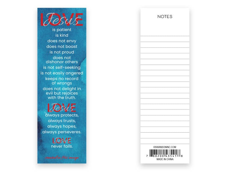 Bookmark-Love (1 Corinthians 13:4-8) (Pack Of 25)
