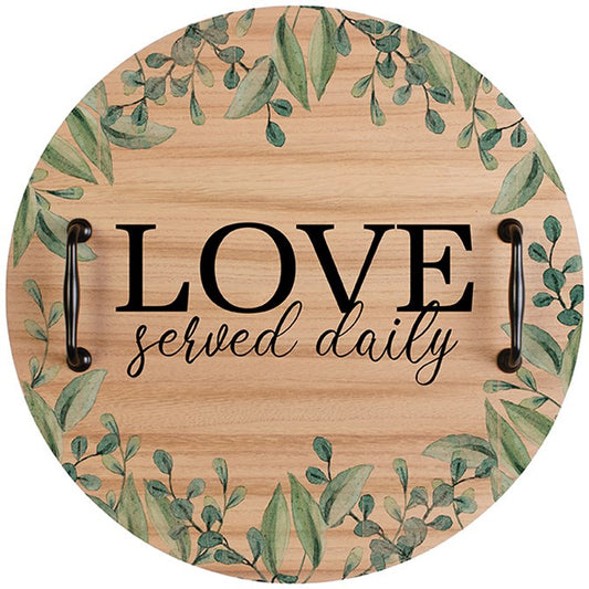 Tray-Love Served Daily (17"D) (Pack Of 2)